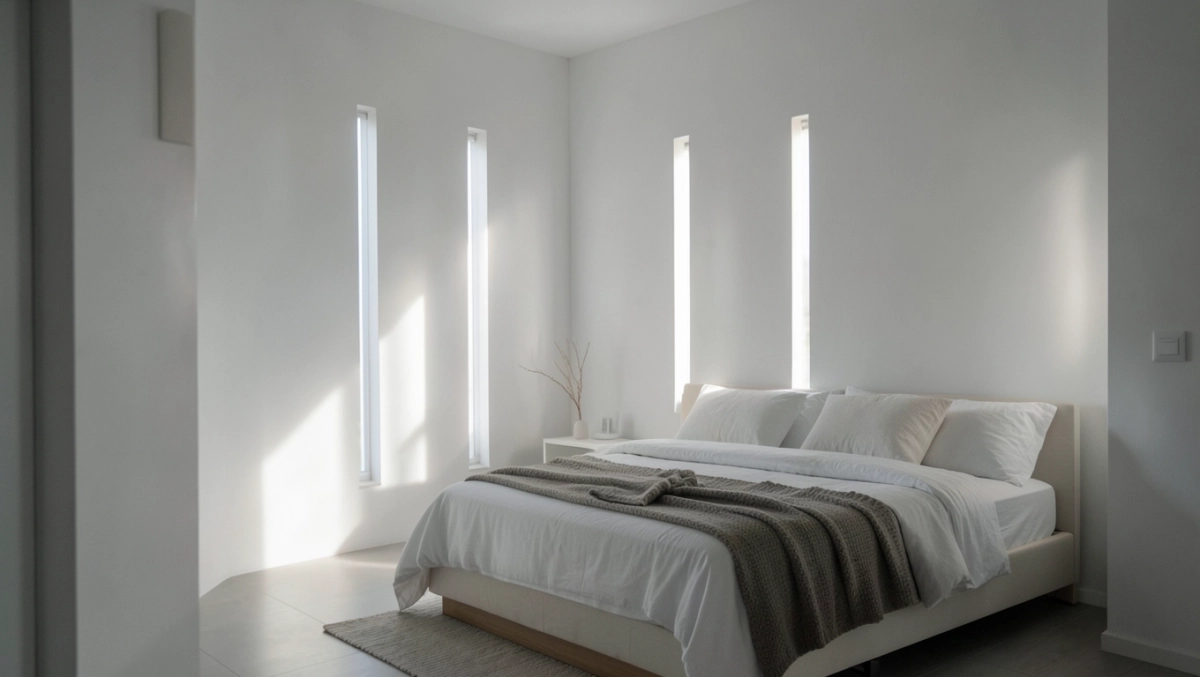 biel do wnętrza z małym nasłonecznieniem